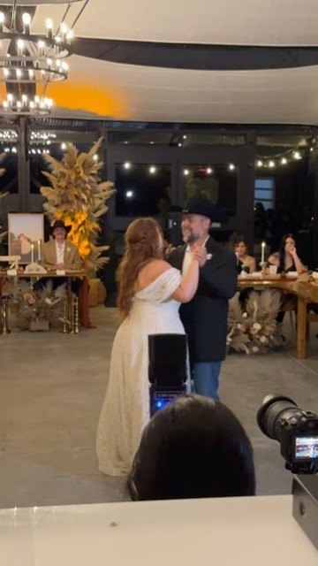First dance under the chandeliers at The Delanie