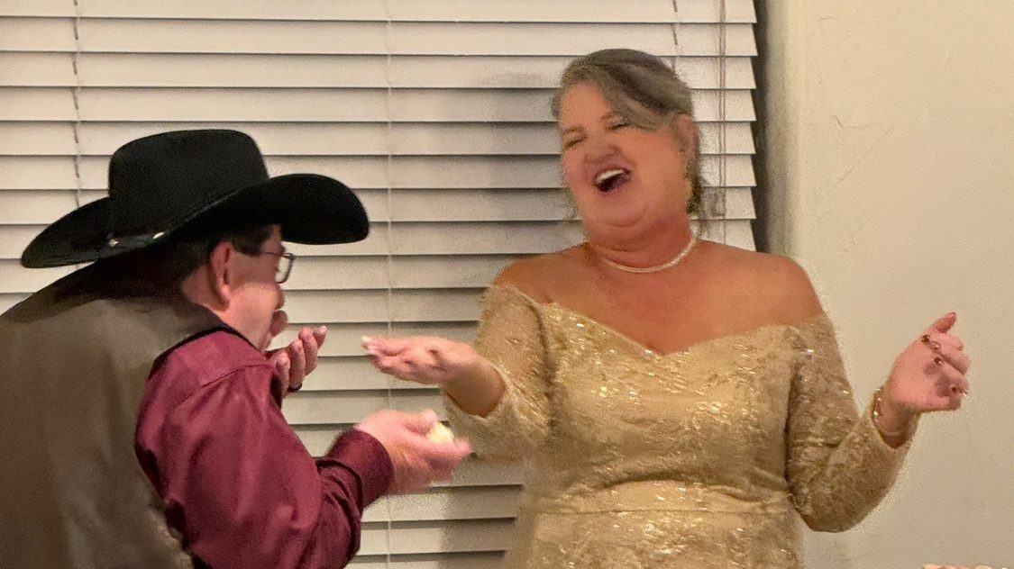 A cake cutting that got everybody laughing