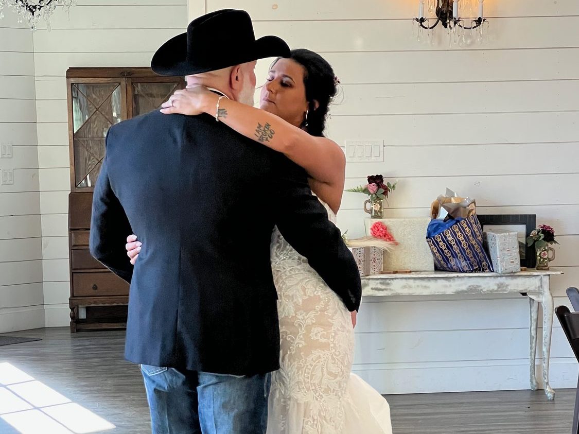 A couple during their first dance