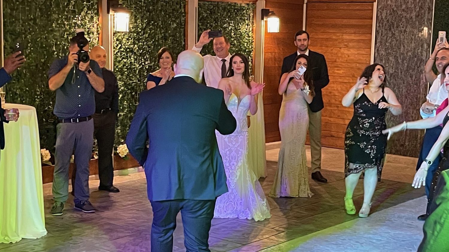 The grand entrance into the reception